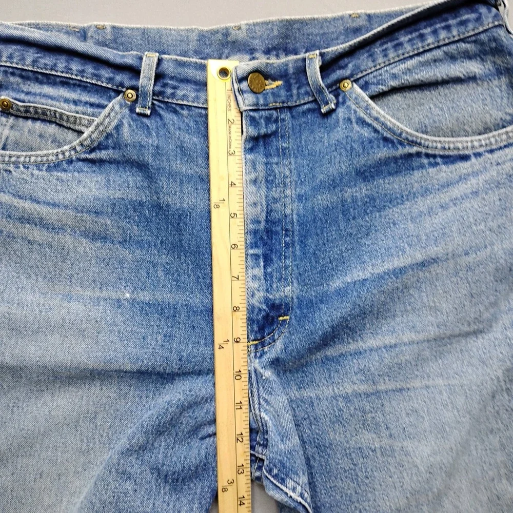 Vintage Lee Riders Jeans 38x32 Light Wash Straight Leg Union Made USA Denim